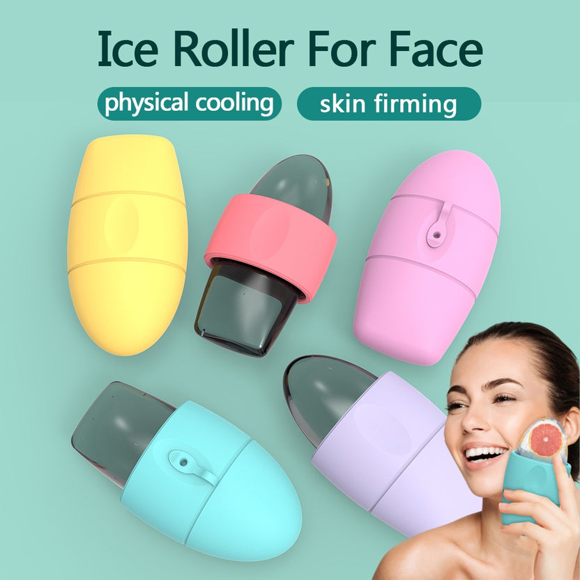 Fresh glowing skin after ice massage